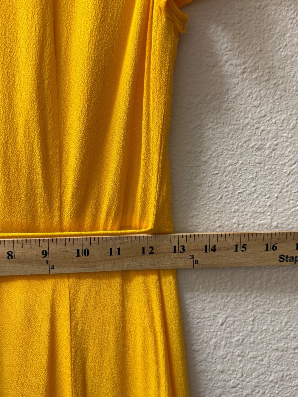 NWOT Ann Taylor Yellow Viscose Wrap Midi Dress Flutter Sleeve Size 0 Boho Luxe - Picture 7 of 9